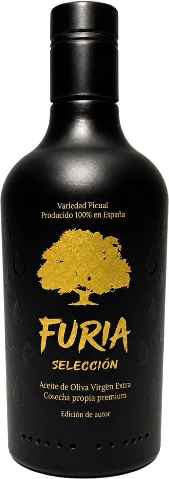 AOVE Picual Furia Selección, botella negra