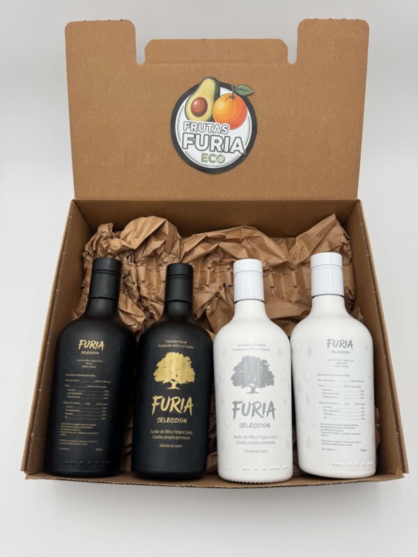 Pack 4 Aceites FURIA Selección – Arbequina & Picual Pack 4 Aceites FURIA Selección – Arbequina & Picual