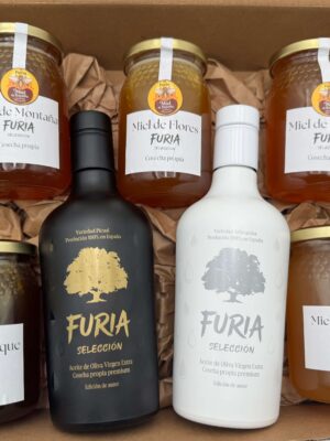 Pack Gourmet Mieles FURIA + Aceite Arbequina & Picual