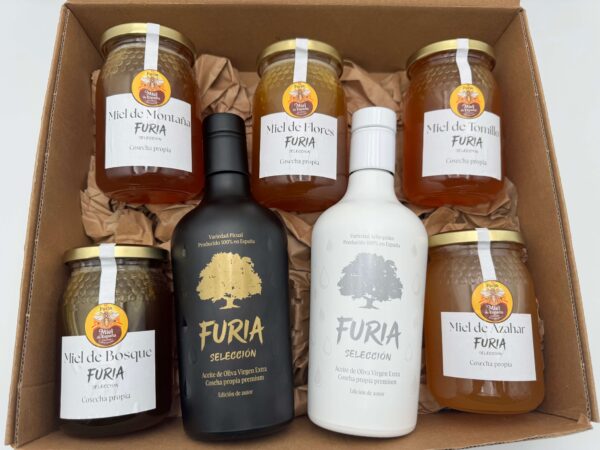 Pack Gourmet Mieles FURIA + Aceite Arbequina & Picual