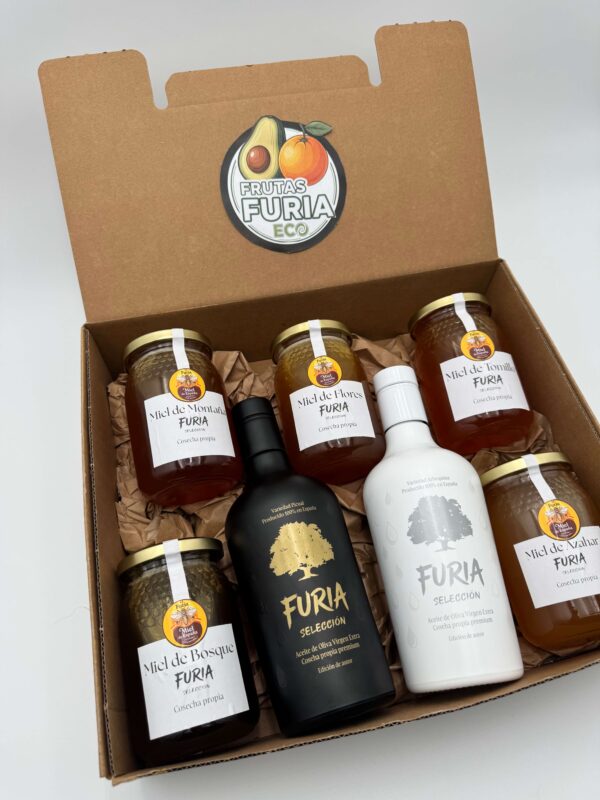 Pack Gourmet Mieles FURIA + Aceite Arbequina & Picual
